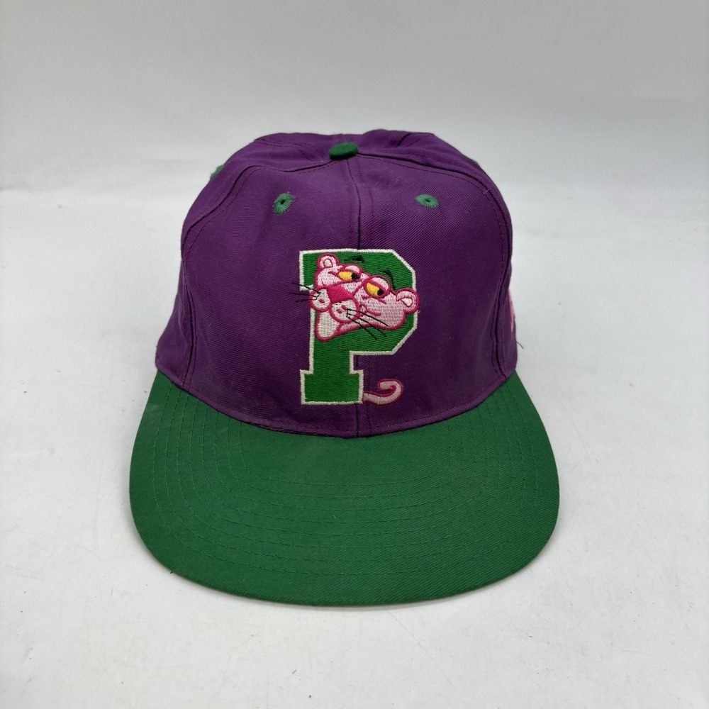 Vintage Pink Panther Hat Snapback "P" Logo Embroidered Cap Blockhead OSFA